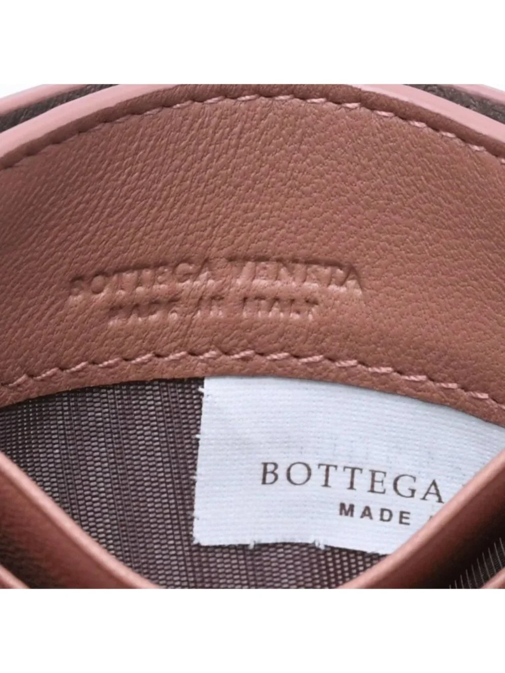 Bottega Veneta Card Case Intrecciato Beige Calfskin